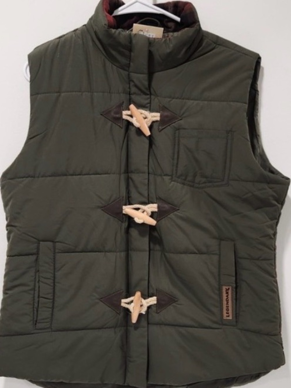 Legendary Whitetails Women's Large Army Green Puffer Vest